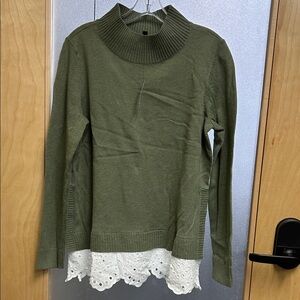 Talbots Olive Knit Sweater